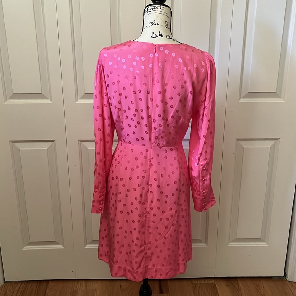 NWT J. Crew Pink Shift Dress Jacquard Floral in Size 10 - Picture 7 of 13